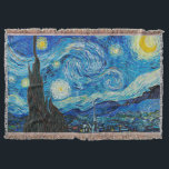 Starry Night by Van Gogh, Throw Blanket<br><div class="desc">Van Gogh's famous painting, Starry Night.</div>