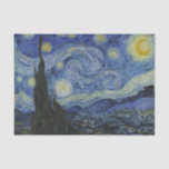 "Starry Night" by Van Gogh Tissue Paper<br><div class="desc">This design features a very high resolution unaltered and unedited reproduction of Van Gogh's famous "Starry Night" painting.</div>