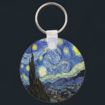 Starry Night By Vincent Van Gogh 1889 Keychain<br><div class="desc">To the best of my knowledge these images are in public domain and believed to be free to use without restriction in the US. 
 Please contact me if you discover that any of these images are not in Public Domain.</div>