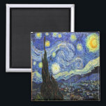 Starry Night By Vincent Van Gogh 1889 Magnet<br><div class="desc">To the best of my knowledge these images are in public domain and believed to be free to use without restriction in the US. 
 Please contact me if you discover that any of these images are not in Public Domain.</div>
