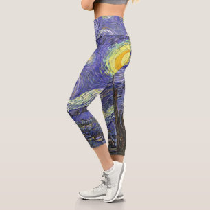 Starry Night by Vincent van Gogh Capri Leggings