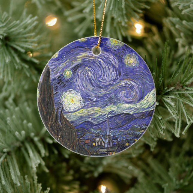 Starry Night by Vincent van Gogh Ceramic Ornament (Tree)