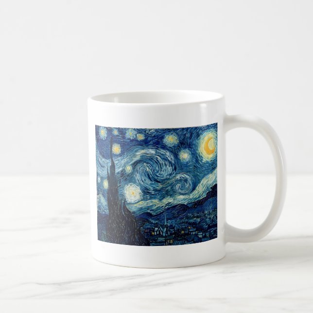 Starry Night By Vincent Van Gogh Coffee Mug (Right)