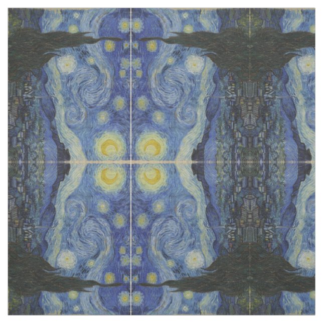 Starry Night by Vincent Van Gogh Fabric (Swatch)