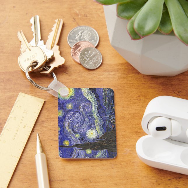 Starry Night by Vincent van Gogh Keychain (Desk)