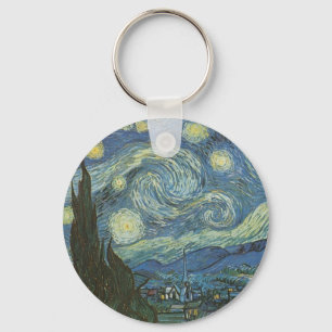 Starry Night by Vincent Van Gogh Keychain