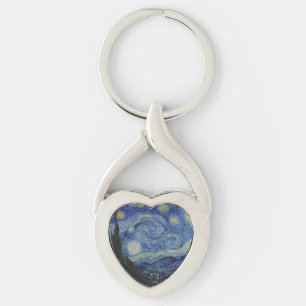 Starry Night by Vincent Van Gogh Keychain
