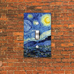 Starry Night by Vincent van Gogh Light Switch Cover<br><div class="desc">This light switch cover features a digital reproduction of Starry Night (1889),  a post-impressionist oil painting by Vincent Van Gogh (1853-1890). An evening landscape Van Gogh painted in Saint-Remy-de-Provence,  Southern France. The painting is known for its swirling brushstrokes,  bold colours,  and unique perspective.</div>
