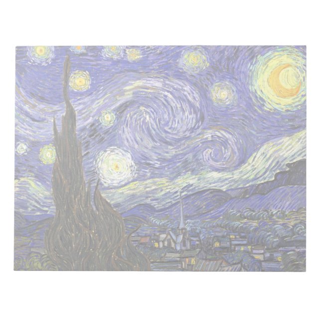 Starry Night by Vincent van Gogh Notepad (Front)
