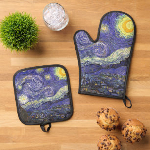 Starry Night by Vincent van Gogh Oven Mitt & Pot Holder Set
