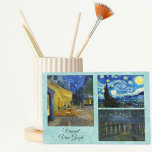 Starry Night  by Vincent Van Gogh Postcard<br><div class="desc">A selection of three famous landscapes painted by Vincent van Gogh: Café Terrace at Night, The Starry Night and The Starry Night Over The Rhone. Ever since Van Gogh arrived in Arles, he was constantly preoccupied with the representation of "night effects". Starry Night Over the Rhone (September 1888) was one...</div>