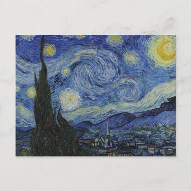 Starry Night by Vincent Van Gogh Postcard (Front)