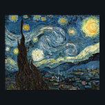 Starry Night by Vincent van Gogh Poster<br><div class="desc">The ever famous " Starry Night ",  painted by Vincent van Gogh in 1889. The original is 29 x 36. We have seen this up close and personal.</div>