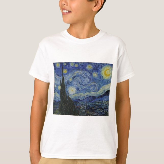 Starry Night by Vincent Van Gogh T-Shirt (Front)