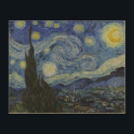 Starry Night by Vincent Van Gogh Wood Wall Art<br><div class="desc">Starry Night by Vincent Van Gogh, oil on canvas 1889, is a landscape painting of a vast swirl of shining stars over a landscape of distant town and rolling hills, with a single cypress tree rising in the foreground like a dark green flame. Van Gogh painted his starry masterpiece not...</div>