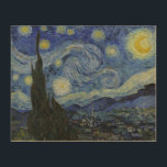 Starry Night by Vincent Van Gogh Wood Wall Art<br><div class="desc">Starry Night by Vincent Van Gogh, oil on canvas 1889, is a landscape painting of a vast swirl of shining stars over a landscape of distant town and rolling hills, with a single cypress tree rising in the foreground like a dark green flame. Van Gogh painted his starry masterpiece not...</div>