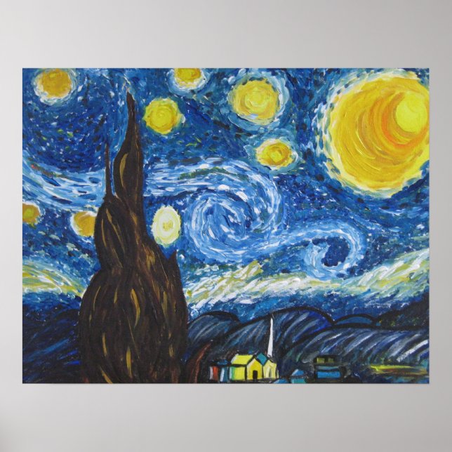 Starry Night Canvas Poster (Front)
