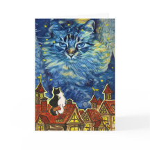 Starry Night Cat Anniversary