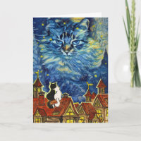 Starry Night Cat Anniversary