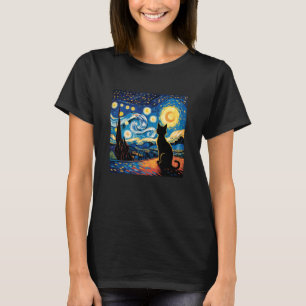 Starry Night Cat T-Shirt