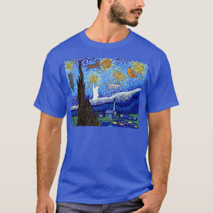 Starry Night Cat, Van Gogh Cat, Cat Lover978 T-Shirt