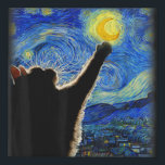 Starry Night Cat, Van Gogh Cat Lover Cat Dad Mom T Faux Canvas Print<br><div class="desc">Starry Night Cat Van Gogh Style Shirt Funny graphic design for Women, Men, Kids, Mom, Dad, Mother, Father, Sister, Aunt, Wife, Husband, Uncle, Mommy, Mama, Daddy, Papa, Cat Lovers, Cat Mom, Cat Dad, Cat Owners. Cute Gift Design on Halloween, Father's Day, Mother's Day, 4th Of July, Birthday, Pet's Day, Christmas,...</div>