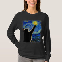 Starry Night Cat, Van Gogh Cat Lover Cat Dad Mom T