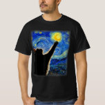 Starry Night Cat, Van Gogh Cat Lover Cat Dad Mom T T-Shirt<br><div class="desc">Starry Night Cat Van Gogh Style Shirt Funny graphic design for Women, Men, Kids, Mom, Dad, Mother, Father, Sister, Aunt, Wife, Husband, Uncle, Mommy, Mama, Daddy, Papa, Cat Lovers, Cat Mom, Cat Dad, Cat Owners. Cute Gift Design on Halloween, Father's Day, Mother's Day, 4th Of July, Birthday, Pet's Day, Christmas,...</div>