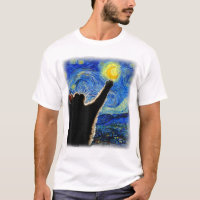 Starry Night Cat, Van Gogh Cat Lover Cat Dad Mom T