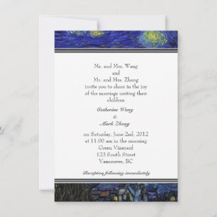 Starry Night, célèbre faire-part de mariage d'art.