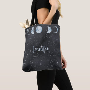 Starry Night Celestial Personalized Wedding Tote Bag