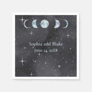 Starry Night Celestial Wedding Napkin