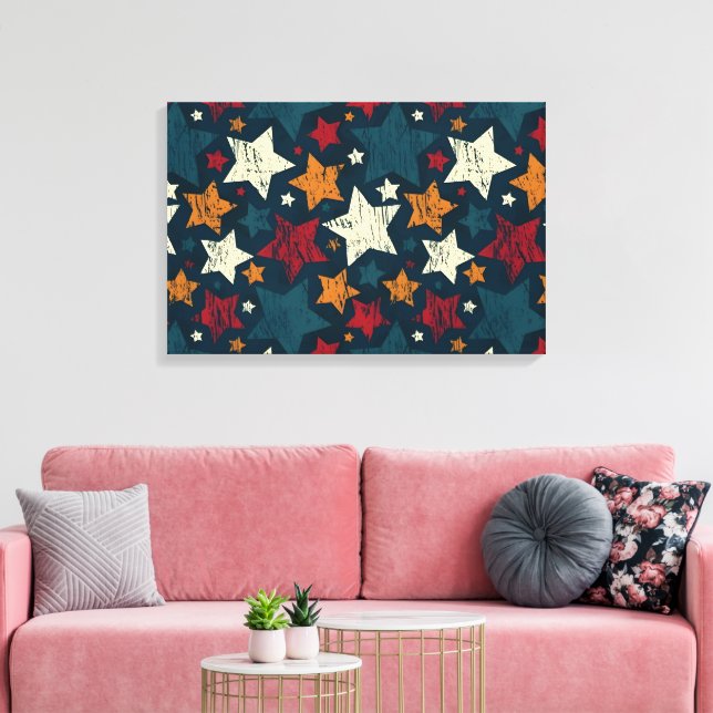 Starry Night Chaos Canvas Print (Insitu(LivingRoom))