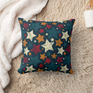 Starry Night Chaos Throw Pillow