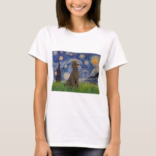 Starry Night - Chocolate St. Poodle T-Shirt