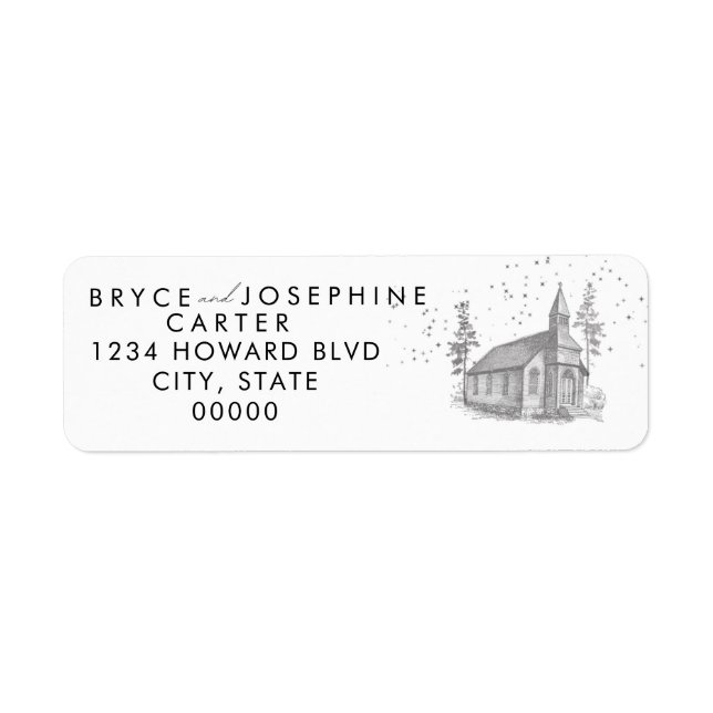 Starry Night Church Return Address Label (Front)