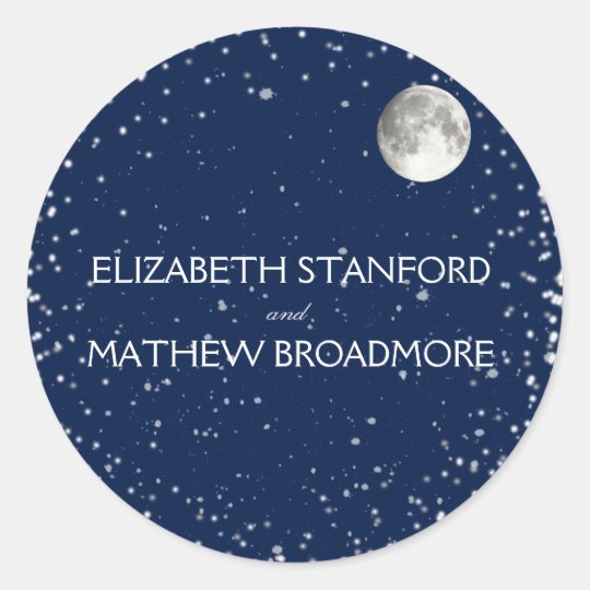 Starry Night Classic Round Sticker