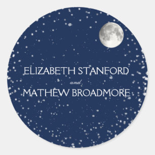 Starry Night Classic Round Sticker