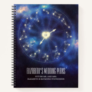 Starry Night Constellation Wedding Plans Notebook