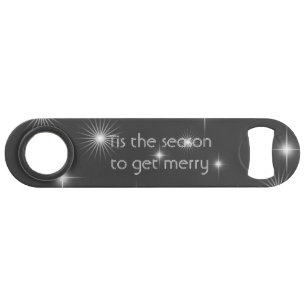 Starry Night Custom Text Christmas Bar Key