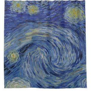 "Starry Night" detail closeup by Van Gogh