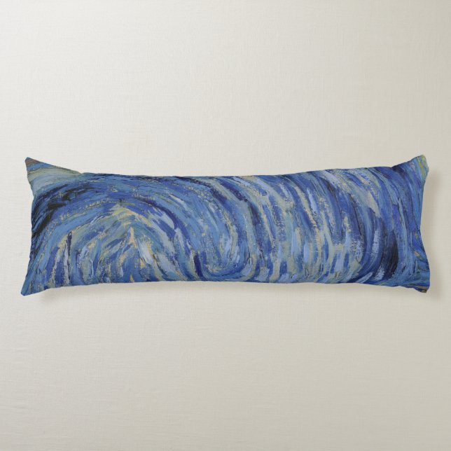 "Starry Night" detail closeup by Van Gogh Body Pillow (Front)