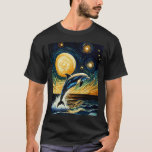 Starry Night Dolphin Van Gogh Lover T-Shirt<br><div class="desc">Starry Night Dolphin Van Gogh Lover</div>