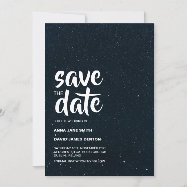 Starry Night Dreamy Enregistrer La Date Invitation (Devant)