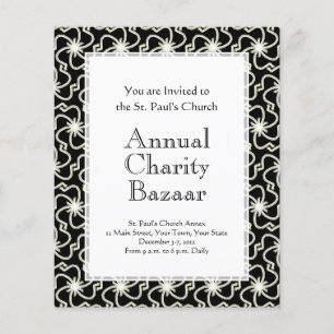 Starry Night Elegant Art Deco Starburst Pattern Flyer