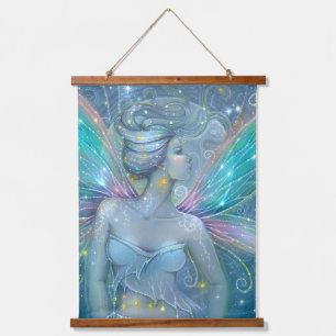 Starry Night Fairy Fantasy Art by Molly Harrison Hanging Tapestry