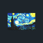 Starry Night, famous painting by Vincent van Gogh Canvas Print<br><div class="desc">Starry Night,  world famous painting by Vincent van Gogh</div>