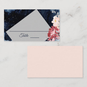 Starry Night Floral Wedding Place Card