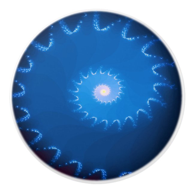 Starry Night Fractal Ceramic Knob (Front)