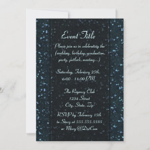 Starry Night Glitter Look Invitation